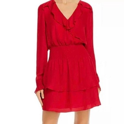 Red Holiday Baby Doll Mini Dress from Parker NYC