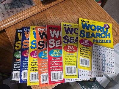 Lot of 7 Dell Penny Press Word Search Puzzle Books
