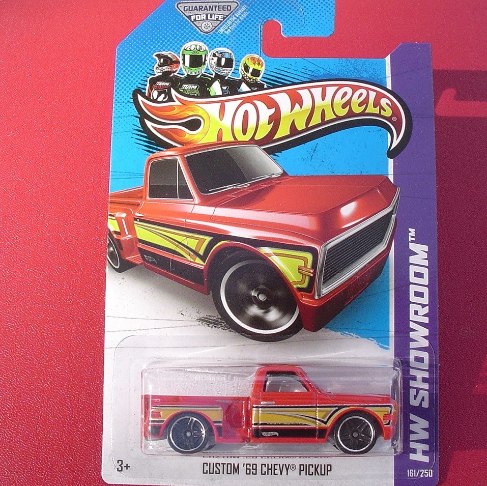 Hot Wheels '69 Chevy Pickup Zamac Custom - 1:64 Scale Die-Cast Car, Showroom Edition 161/250