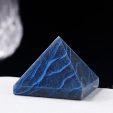 Natural Blue Aventurine Jasper Quartz Crystal Chakra Tower Pyramid Healing Decor