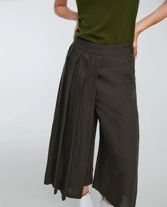 ZARA CULOTTES WITH PLEATED DETAIL TROUSERS 7149 243 SIZE XS NWT