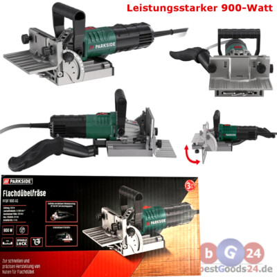 Flachdübelfräse 900 W Parkside   Holznutfräse mit Spindle Lock   Möbelbau
