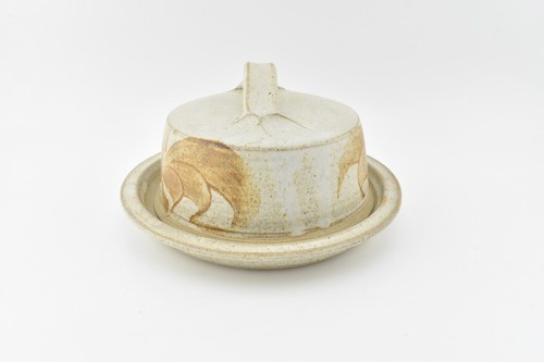 VTG 60s Ernest Bernard Jones Studio Pottery Butter Dish Cheese Dome Stoneware - Picture 6 of 15