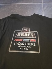 WWE WRESTLING 2009 DRAFT 4/13/09 ATLANTA GA MEN'S BLACK T SHIRT SZ M