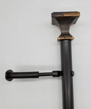 Pitted Square Knob 1" Adjustable Curtain Rod - Three Colors, Three Sizes