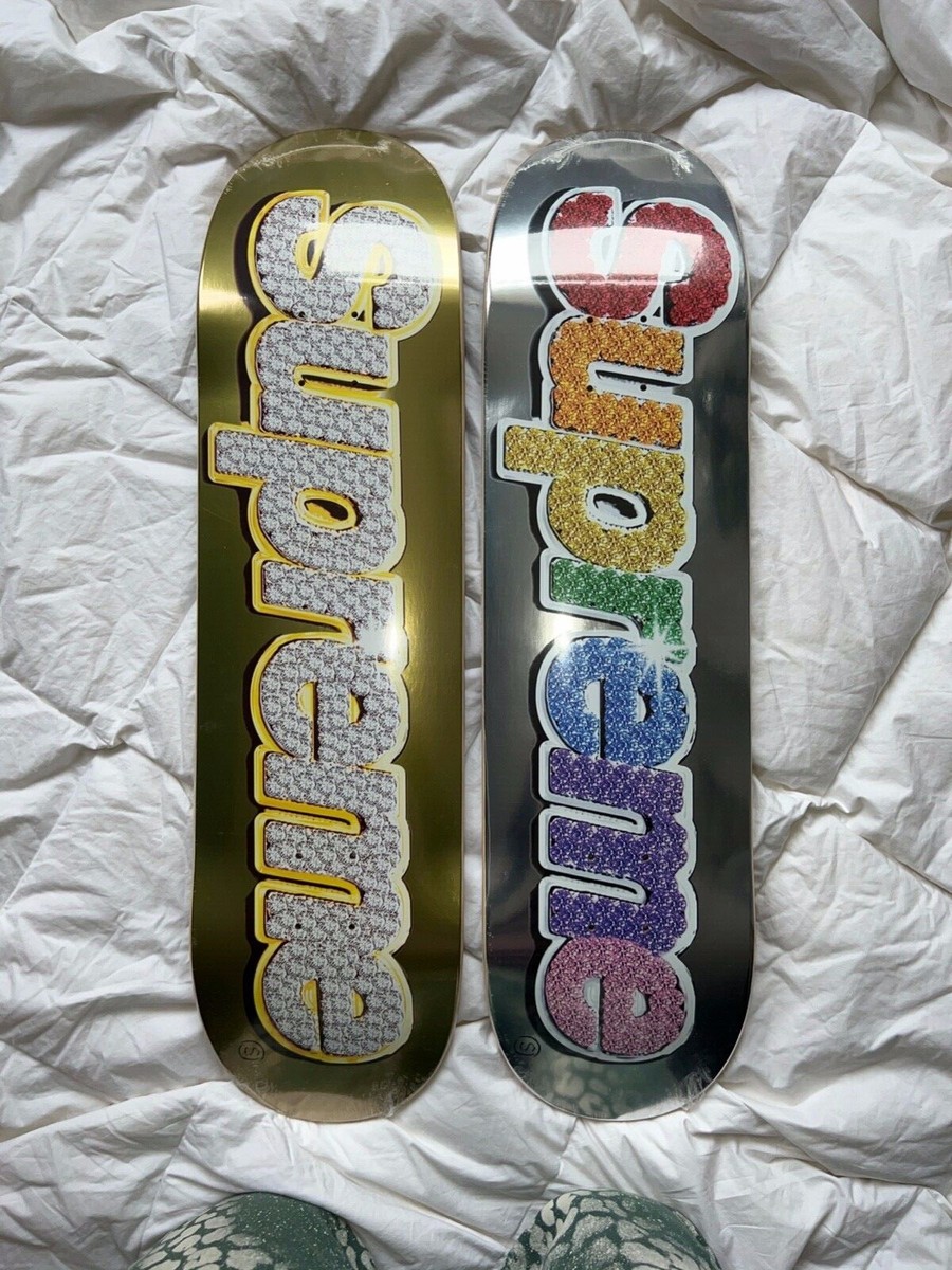 Supreme 2020 Smurf and 2022 Bling Box Logo Skateboard Deck Supreme 2020 Smurf and 2022 Bling Box Logo Skateboard Deck