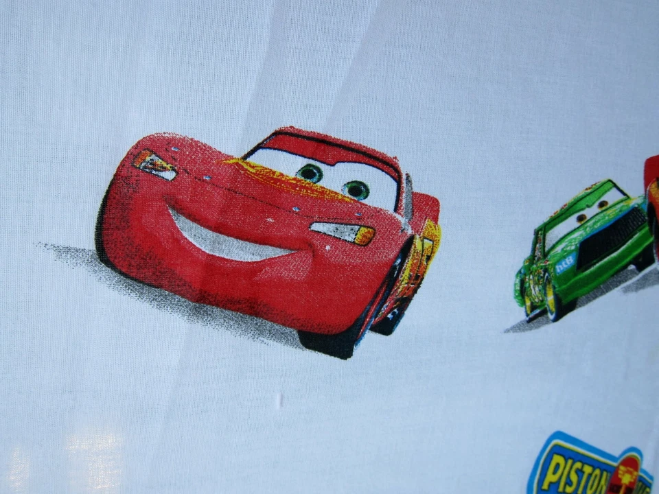 Disney Pixar World of Cars Dbl 2009 sábana ajustable completa tela cortadora defectuosa 54x75 Foto 4 de 4