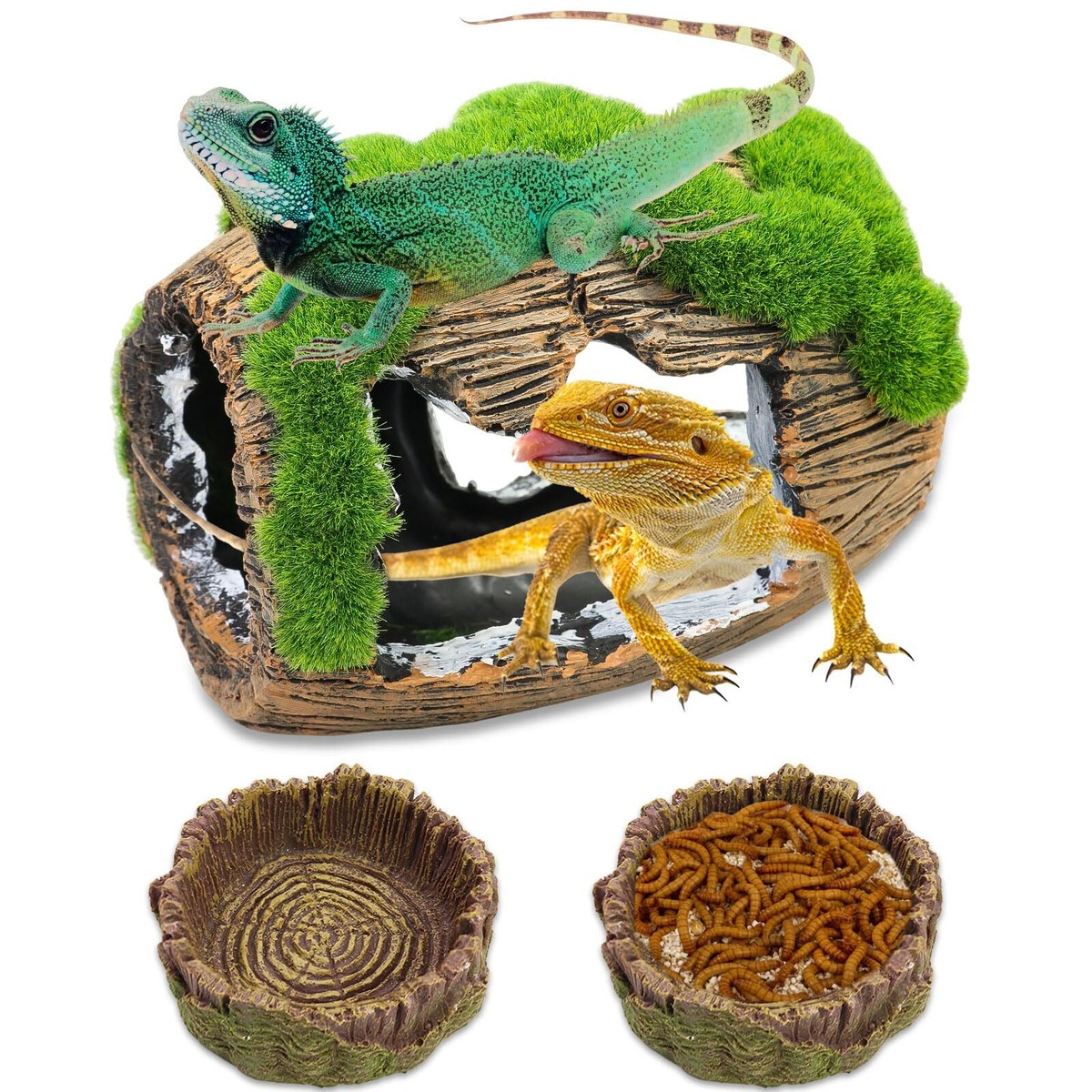 Ball Python Hideout Bearded Dragon Tank Accessories Bearded Dragon Hideout Reptile Hide ...