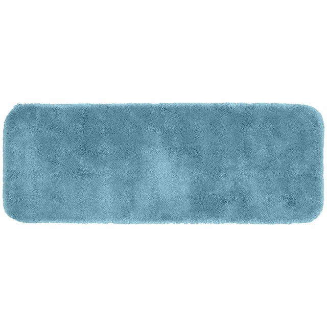 Finest Luxury Basin Blue Ultra Plush Washable Bath Rug For Sale Online