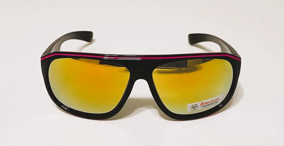 Gafas de sol Biohazard sombras lentes espejadas marcos de plástico deporte béisbol golf hombres Foto 3 de 4