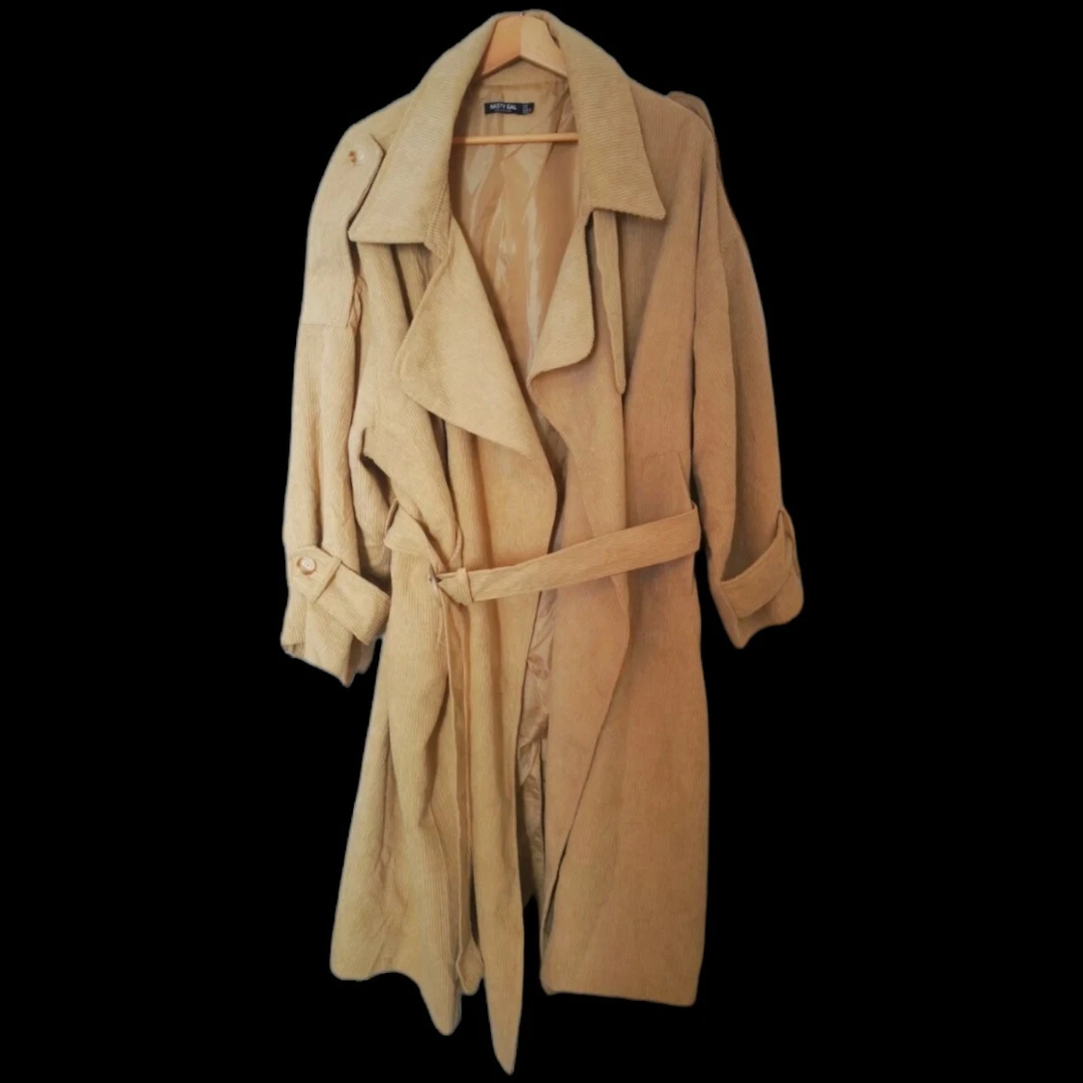 Corduroy trench clearance coat