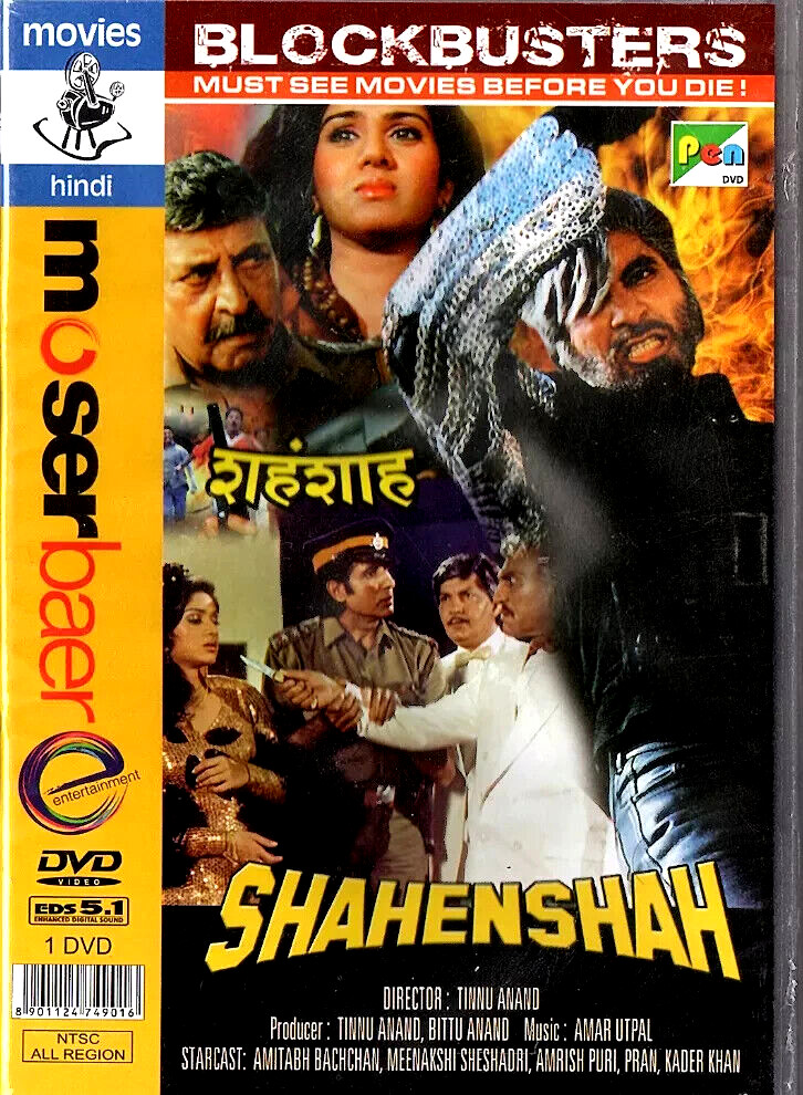 SHAHENSHAH-AMITABH BACHCHAN, MEENAKSHI,AMRISH PUR-NEW BOLLYWOOD DVD-ENGLISH SUBS