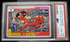 Impel Marvel Universe #95 1991 Daredevil vs. Elektra PSA 8 casi nuevo-como nuevo