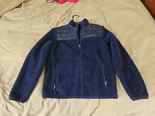 Vineyard Vines Youth Boys Sherpa Fleece Navy Blue Full Zip Size M 12/14
