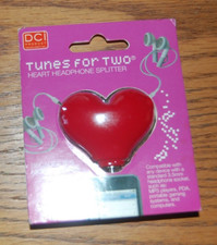 New - DCI Tunes for Two - Heart Headphone Splitter