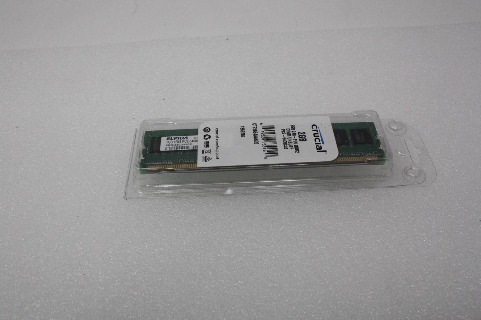 CRUCIAL CT25664AA800 2GB 240 PIN DDR2 DIMM PC2-6400CL6 | eBay