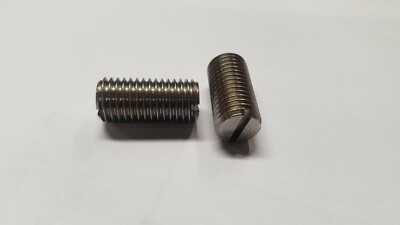 3/8  BSF Snag / Grub Screw slotted both ends 20mm long in 304 stainless steel x2