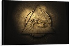 Egyptian Ankh Poster,Eye of Horus Art Print,Egyptian Symbol Poster Canvas