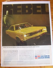 Original 1967 American Motors AMC Rebel 550 Sports Sedan Magazine Ad