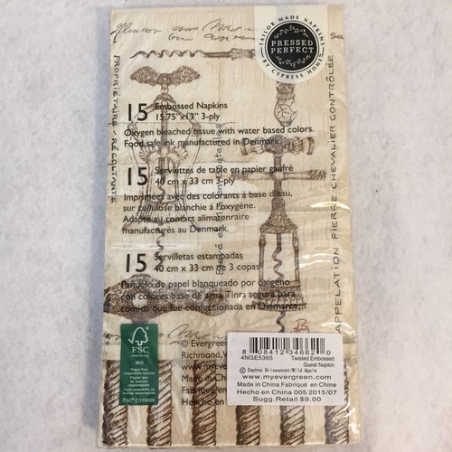  Cypress Home Twisted Corkscrew Embossed Guest Towels Buffet Napkins 15 Count - Picture 3 of 6