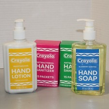Crayola Hand Lotion Moisturizing Lemon  Blueberry Hand Soap  2 Boxes Wipes