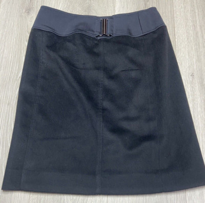 Carlisle Skirt Cashmere Wool Black Lined Pencil Classic Luxury Capsule Size 6