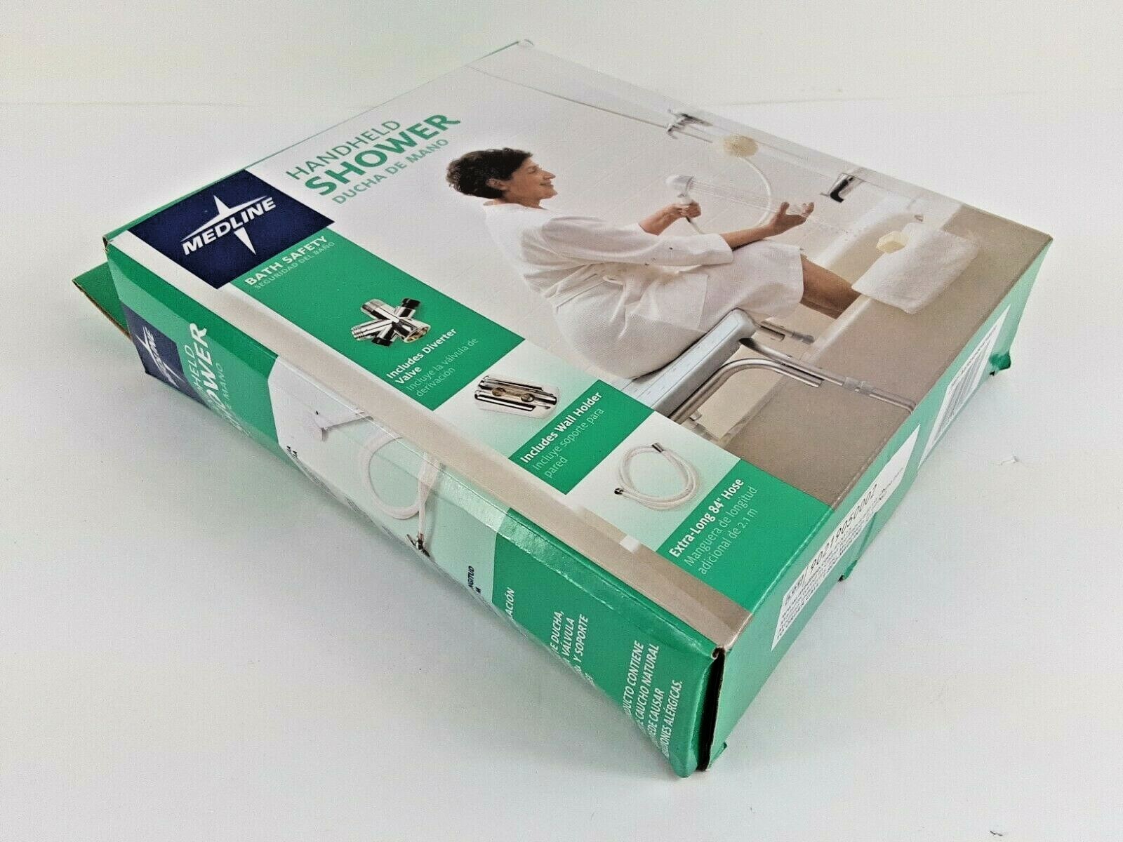 NEW Medline Handheld Shower Head Kit Wand White eBay