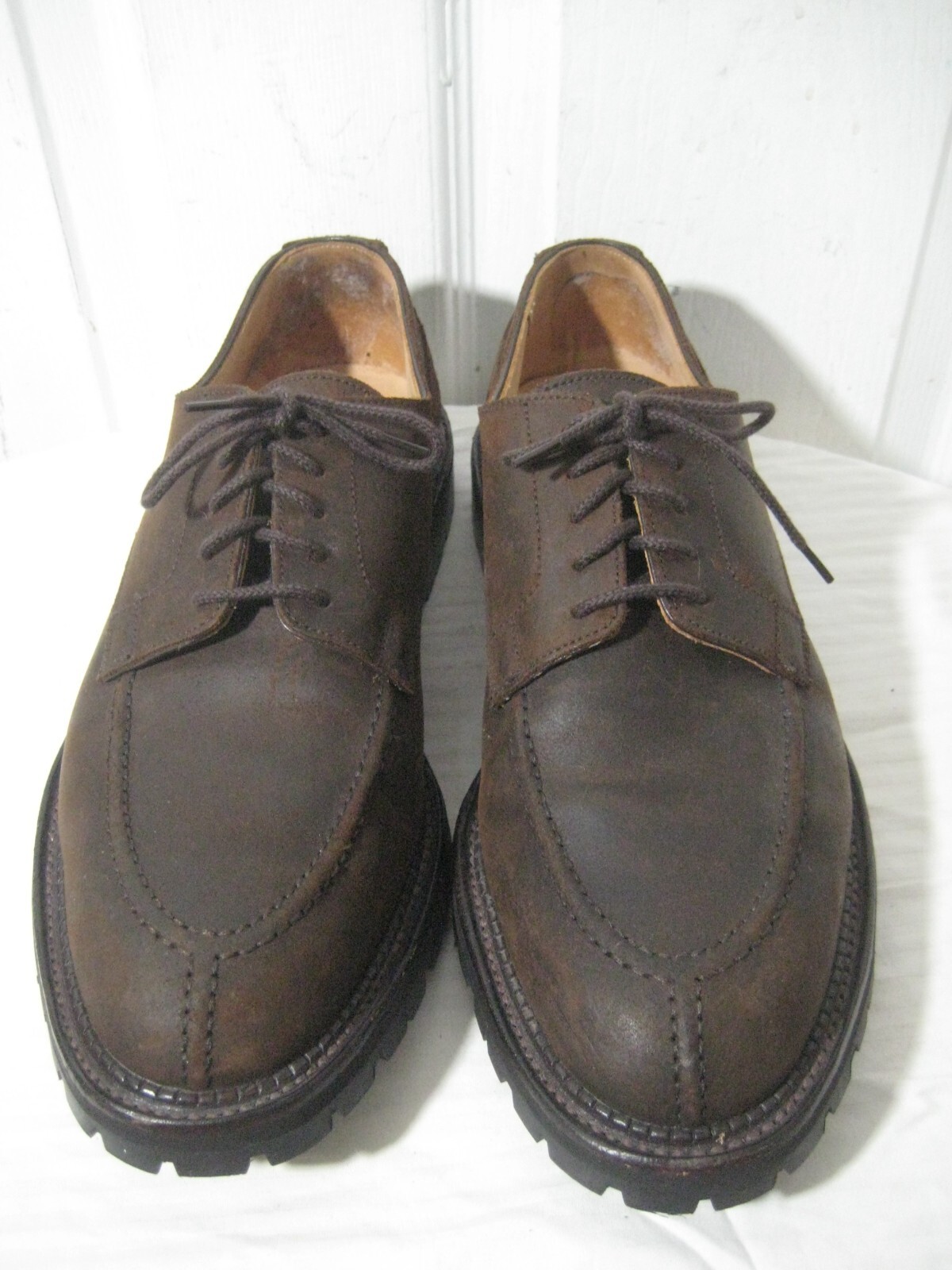 SAOLA CROCKETT & JONES Denver marrone scuro scarpe scamosciate ruvide da uomo taglia UK 7 5 E