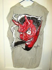 2003 COOP TRIBUTE SHIRT BY ARTIST WEBSTER SATAN DEVIL WITH CIGAR POP ART GRAPHIC