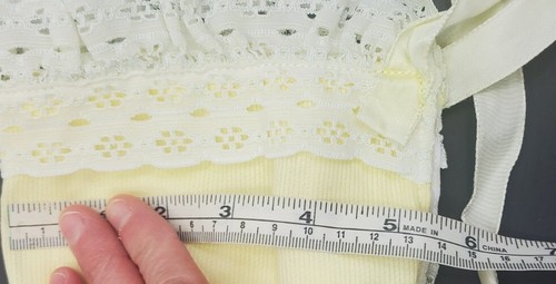 Vtg Lot of 4 Yellow, White, Pink, Baby Toddler Girl Bonnet Lace, Satin, Ties - Picture 24 of 24
