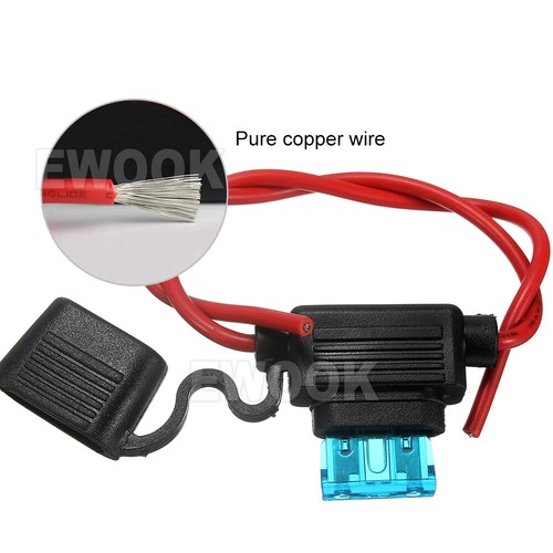 10Pcs 12V 40A Standard Blade Inline Fuse Holder with Water Proof Dustproof Cover - Picture 5 of 9
