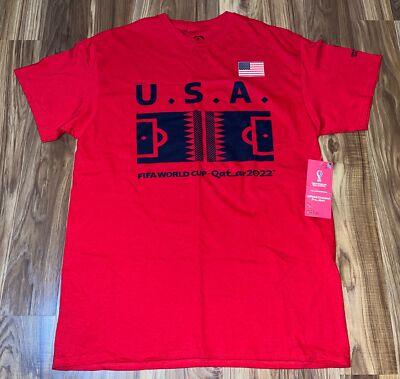 Official USA 2022 FIFA World Cup Qatar, Men s L  NWT Red
