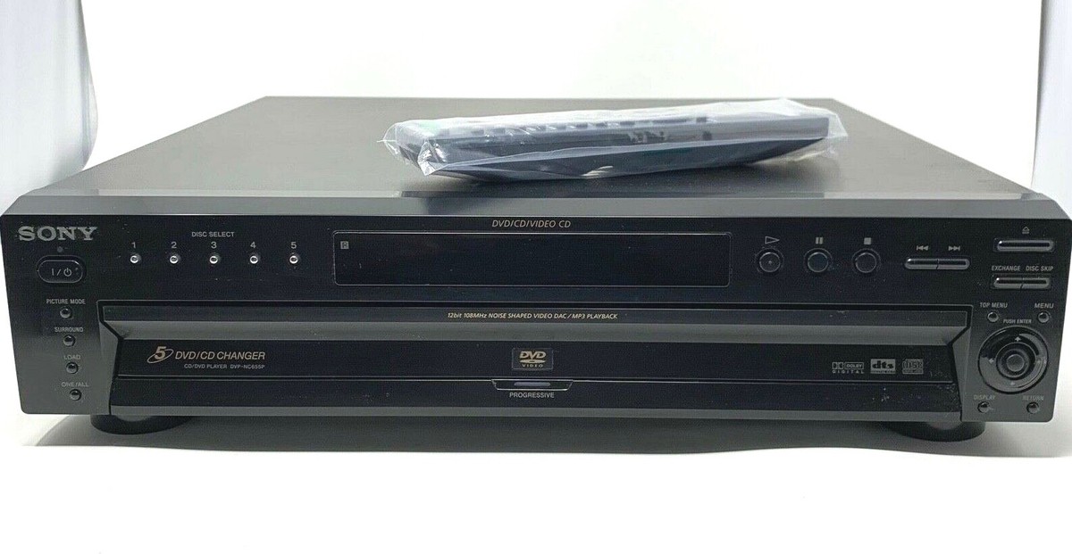 Sony DVP-NC655P CD/DVD 5 Disc Player Changer w/NEW Remote & Cables
