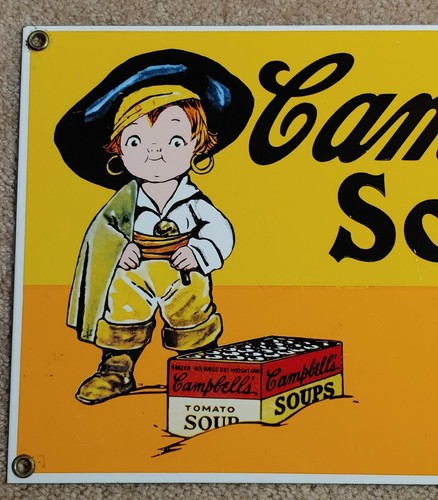 Ande Rooney Campbell's Soups Porcelain Advertising Sign Decoration - 13 1/2 x 7" - Picture 3 of 5