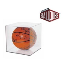 BallQube Basketball Display Case - Full Size Ball Holder - Crystal Clear NEW