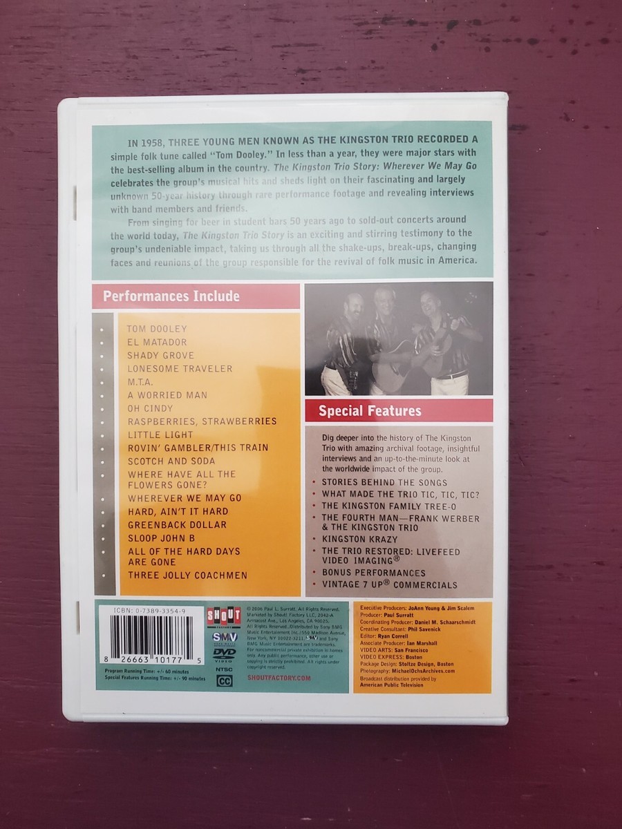 (未使用･未開封品)Kingston Trio Story: Wherever We May Go [DVD] Amazon.com: Kingston Trio Story: Wherever We May Go[DVD