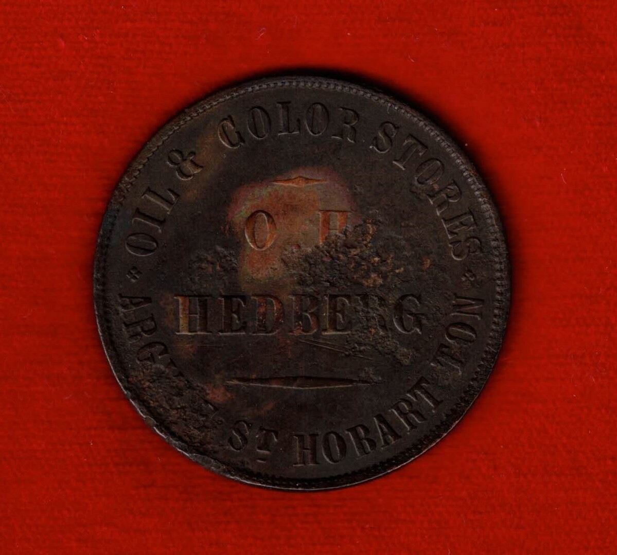 Australia O.H Hedberg Copper Penny Tasmania Grelly UK