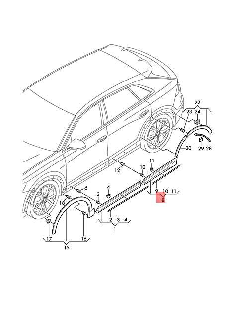 Genuine AUDI Audi Q8 4MN Cover For Door Primed 4M8853969FGRU | eBay 