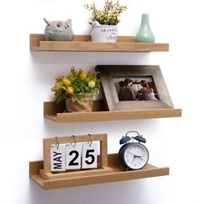Floating Shelves Set of 3, Picture Ledge Shelf, 16 inch Floating Shelves for ...