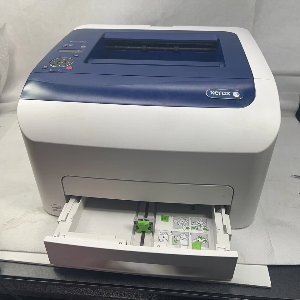 Xerox Color Phaser 6022 Printer 256Mb USB Ethernet Wireless Tested 1342 Pg Count - Image 4 of 4