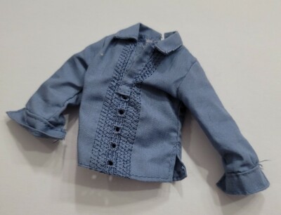 BRATZ DOLL CLOTHES BOYZ SUN-KISSED SUMMER 2004 DYLAN BLUE DRESS SHIRT TOP ONLY
