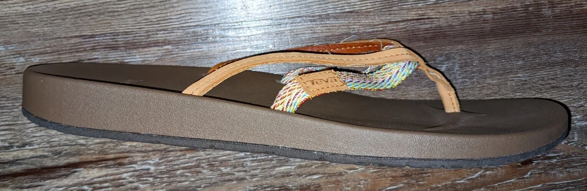 Teva Azure flip flop sandals brown womens size 10 eBay