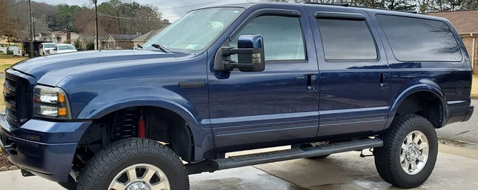 AVS 3M Tape-On Smoke Rain Guards Vent Visors Shade for 2003-2005 Ford Excursion - Image 3 of 4