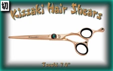 Kissaki Pro Hair 7.0" Tsuchi Rose Gold Hair Cutting Shears Hairstylist Scissors