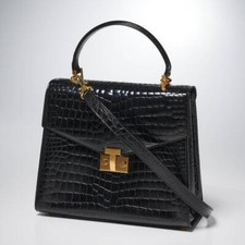 Tiffany & Co. Crocodile Top Handle Crossbody Shoulder Bag Handbag Vtg