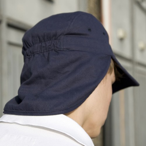 PLAIN or PRINTED LEGIONNAIRES CAP, Neck, Ear & Sun Protection, Folds Up ~ ADULTS - Picture 2 of 11