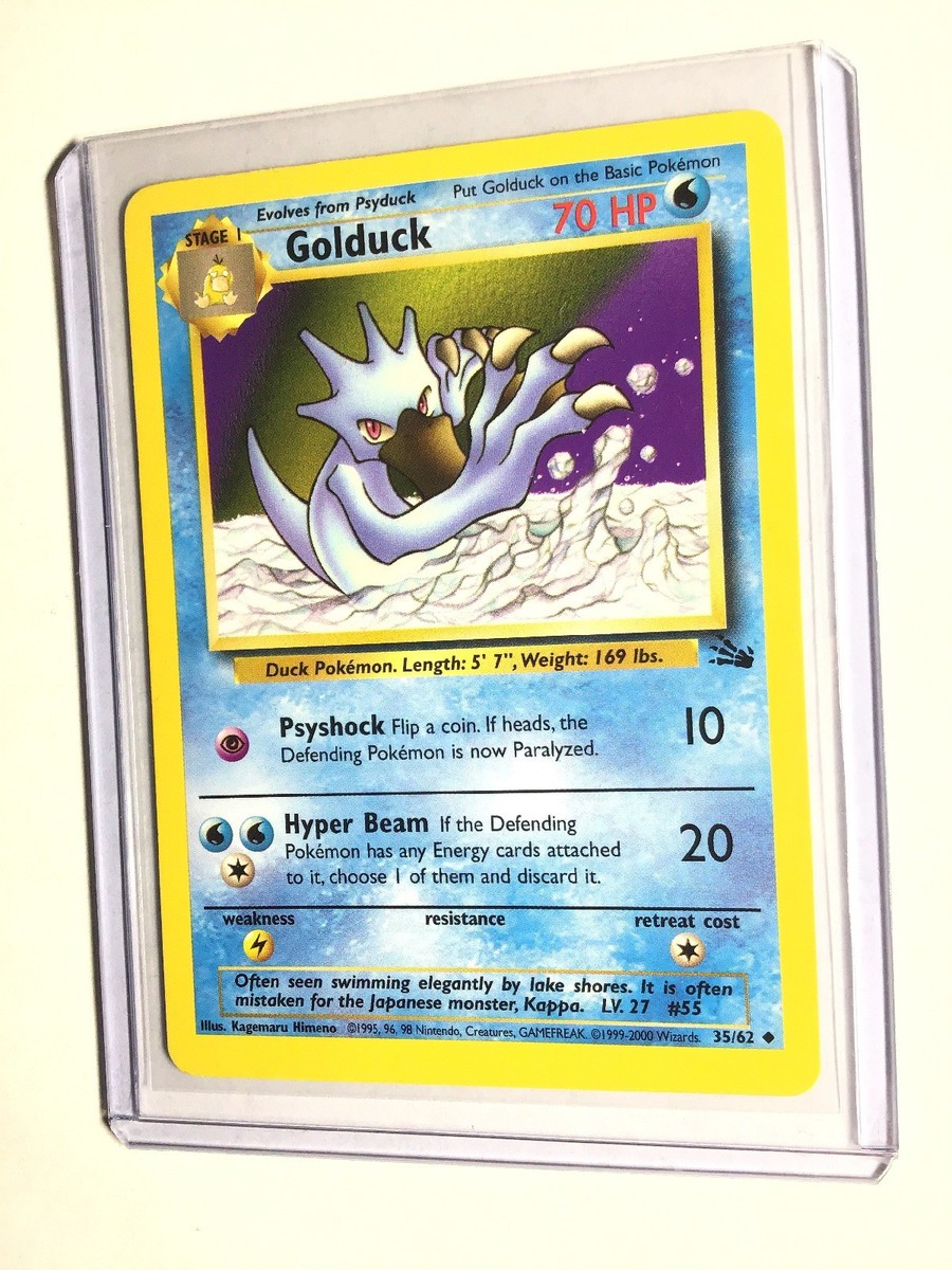 1995 golduck pokemon card value 2000 Misty's 12/132 Gym Challenge Holo PSA 6 Far Out Comics HOLO Year Golduck Pokemon Trading Card