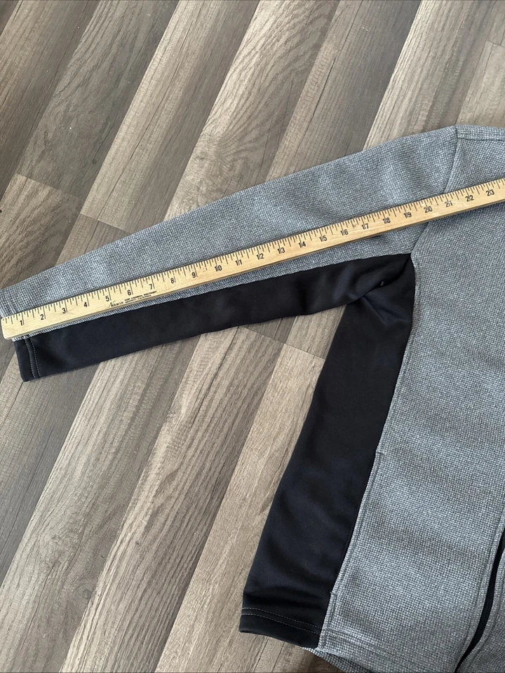 Spyder Thermal Fleece Sweater Jacket Boys XL 18/20 Zip-up Gray Embroidered Logo - Image 4 of 4