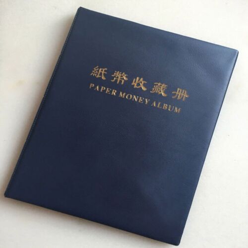 60 Pockets Paper Money Album Currency Banknote Collection Book Cash Holder Blue - Picture 1 of 9