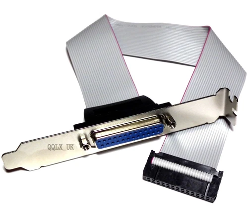 DB25 1 Port Bracket Extension Cable Serial Parallel PCI Slot Header - UK